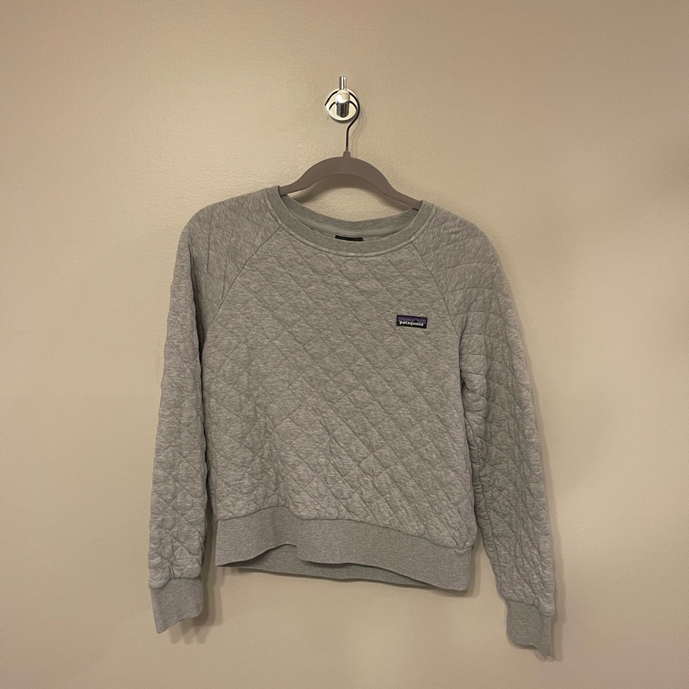 Grey Quilted Patagonia Crewnewck